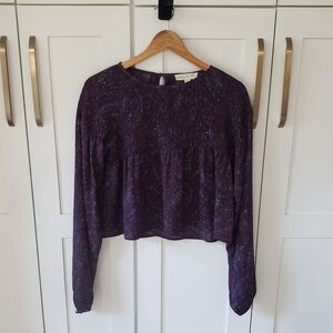 Staring at Stars Deep Purple Blouse